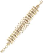 Lucky Brand Gold-tone Imitation Pearl Link Bracelet