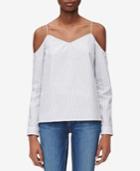 Calvin Klein Jeans Cotton Cold-shoulder Top