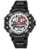Armitron Men's Analog-digital Chronograph Black Resin Bracelet Watch 53mm 20-5062red