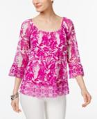 Inc International Concepts Flounce-hem Peasant Top, Only At Macy's