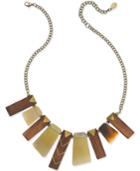 C.a.k.e By Ali Khan Now & Zen Gold-tone Wood And Metal Inlay Necklace