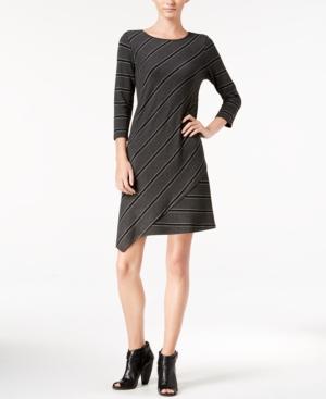Kensie Striped Asymmetrical Dress