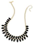 Inc International Concepts Gold-tone Double Row Marquise Stone Statement Necklace, Created For Macy's