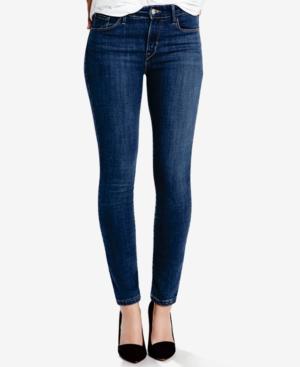 Levi's Mid-rise Dark Wash Skinny Jeans