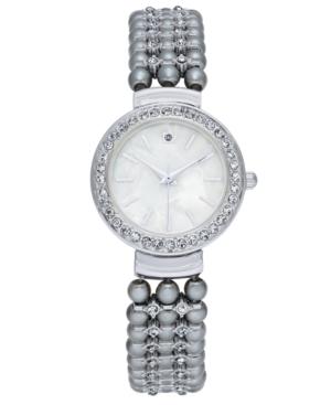Charter Club Women's Gray Imitation Pearl Bracelet Watch 28mm, Created For Macy's