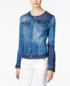 Inc International Concepts Patchwork Denim Trucker Jacket, Only At Macy's
