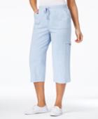 Karen Scott Petite French-terry Pull-on Capri Pants, Only At Macy's