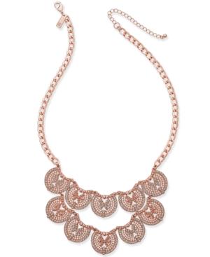 Inc International Concepts Rose Gold-tone Scalloped Filigree Statement Necklace, Only At Macy's