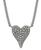 Inc International Concepts Silver-tone Pave Heart Pendant Necklace, Only At Macy's