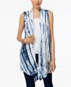 Style & Co. Tie-dyed Open-front Vest, Only At Macy's