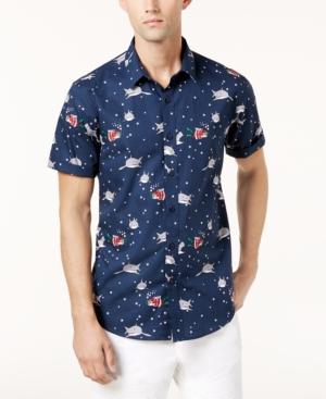 American Rag Men's Snorkel Santa Shirt, Created For Macy's