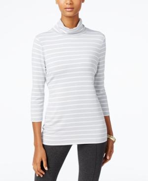 Alfani Prima Striped Turtleneck, Only At Macy's