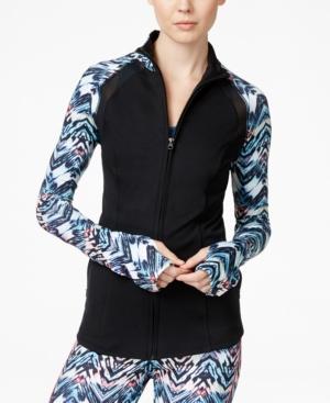 Jessica Simpson The Warm Up Juniors' Printed Track Jacket, Only At Macy's
