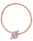 Inc International Concepts Rose Gold-tone Crystal Toggle Chain Necklace, Only At Macy's