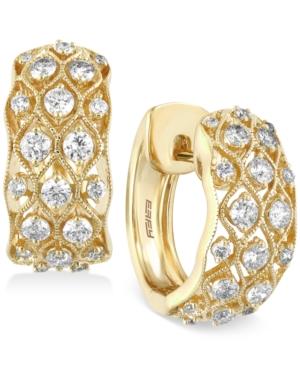 D'oro By Effy Diamond Hoop Earrings (3/4 Ct. T.w.) In 14k Gold