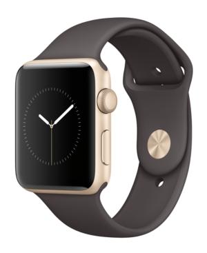 Apple Watch Series 2 42mm Gold Aluminum Case With Cocoa Sport Band