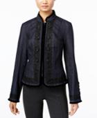 Inc International Concepts Embellished Denim Military Jacket, Only At Macy's