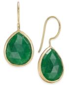 Paul & Pitu Naturally 14k Gold-plated Green Quartz Teardrop Earrings