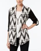 Alfred Dunner Jacquard Layered-look Top