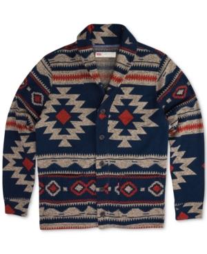 Levi's Men's Reverve Geometric Fleece Cardigan