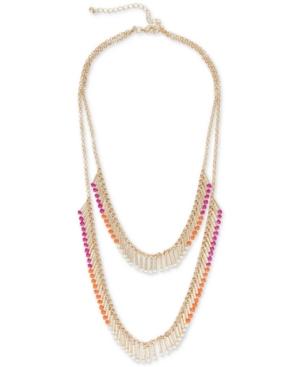 Robert Rose For Inc International Concepts Gold-tone Multi-bead Double Row Necklace, Created For Macy's