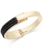 Inc International Concepts Gold-tone Mixed-media Bangle Bracelet, Only At Macy's