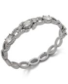 Jenny Packham Silver-tone Stone & Crystal Bangle Bracelet