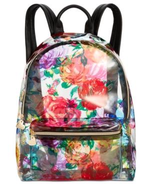 Betsey Johnson Printed Clear Backpack