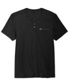 Inc International Concepts Men's Chambers Heathered Split-neck T-shirt, Only At Macy's