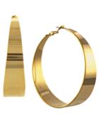 Vince Camuto Earrings, Gold-tone Tapered Hoop Earrings
