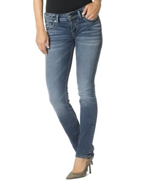 Silver Jeans Suki Staight-leg Medium Wash Jeans
