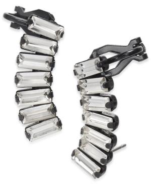 Abs By Allen Schwartz Hematite-tone Baguette Stone Ear Climbers