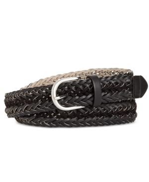 Style & Co Faux Suede-inset Woven Belt, Only At Macy's