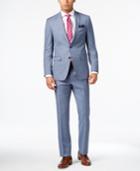 Tallia Men's Slim-fit Light Blue Sharkskin Suit