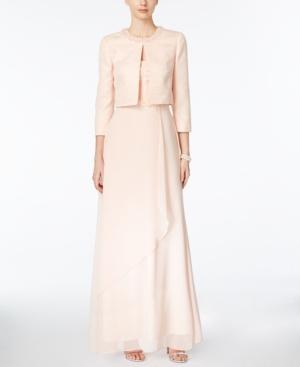 Tahari Asl Embellished Gown And Jacket