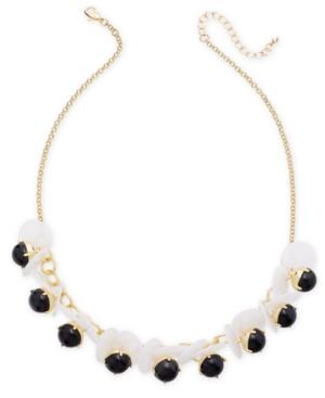 I.n.c. Gold-tone Disc & Stone Necklace, 21 + 3 Extender, Created For Macy's