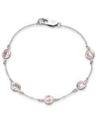 Crislu Children's Bracelet, Platinum Over Sterling Silver Round Cut Pink Cubic Zirconia Bracelet (1-1/2 Ct. T.w.)