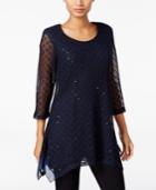 Jm Collection Sequined Knit Tunic, Only At Macy's