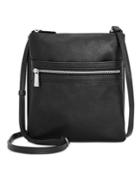 Giani Bernini Triple-zip Pebble Leather Dasher Crossbody, Created For Macy's