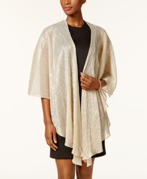 Tahari Asl Metallic Pleated Shawl