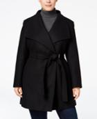 Calvin Klein Plus Size Belted Walker Coat
