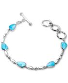 Marahlago Larimar Link Toggle Bracelet In Sterling Silver