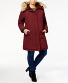 Vince Camuto Plus Size Faux-fur-lined Hooded Puffer Coat