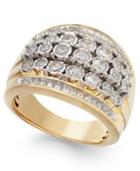 Diamond Multi-row Bubble Ring In 10k Gold (1 Ct. T.w.)