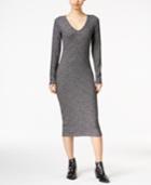 Bar Iii Metallic Ribbed Bodycon Dress, Only At Macy's