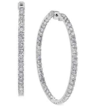 Diamond Large Inside & Out Hoop Earrings (10 Ct. T.w.) In 14k White Gold