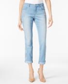 Style & Co Embroidered Cuffed-leg Jeans, Only At Macy's