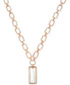 Kenneth Cole Rose Gold-tone Crystal Pendant Necklace