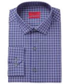 Alfani Red Fitted Performance Navy Cross Check Dress Shirt, Only At Macy's
