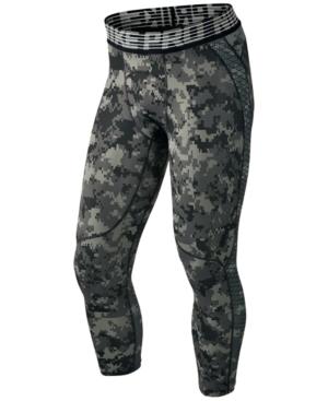 Nike Men's Pro Hypercool Camo-print 3/4 Compression Tights